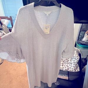 LUCKY BRAND Striped Ruffle Sleeve Tunic Minidress NWT size medium